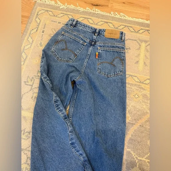 FARM Rio Blue Flare & Wide Leg Jeans - Picture 3 of 3